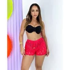 Short Saída de Praia Renda Piscina Verão Feminino Summer