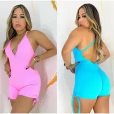 Macaquinho Empina Fitness Poliamida Premium Feminino Jakar Modelador Costa Nua