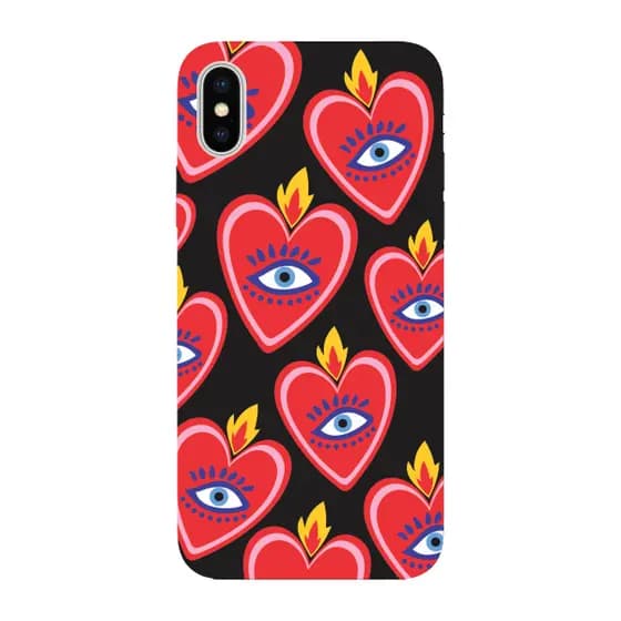 Capinha para iPhone Xs Anti Impacto Fashion - SACRED HEART PATTERN