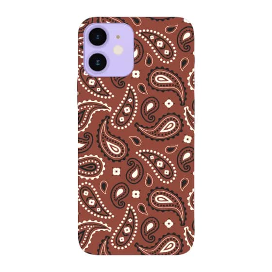 Capinha para iPhone 12 Anti Impacto Fashion - BANDANA MARROM