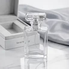 Frasco de Vidro Premium para Perfume 50ml - Vazio com Tampa de Rosca e Sobre-tampa
