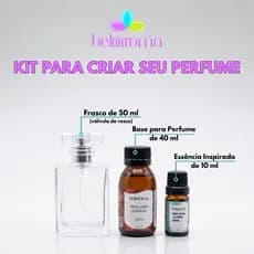 Kit para fazer perfumes femininos 50ml com frasco de rosca e sobre tampa