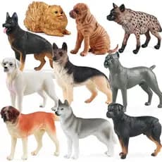 Novos modelos de cães de fazenda: Collie, Bulldog, Rottweiler, Husky, Schnauzer, modelos de animais de estimação, decora