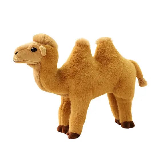 Brinquedo de pelúcia simulado de camelo, brinquedo de pelúcia de camelo de dois chifres do zoológico do deserto, lembran