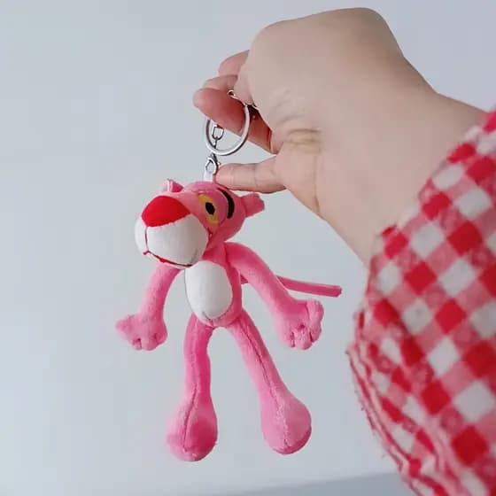 Pingente de Pelúcia da Pantera Rosa de 15cm, Estilo Celebridade do Instagram, Boneca em Forma de Coração para Meninas, C