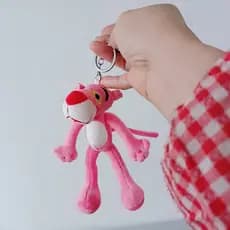 Pingente de Pelúcia da Pantera Rosa de 15cm, Estilo Celebridade do Instagram, Boneca em Forma de Coração para Meninas, C
