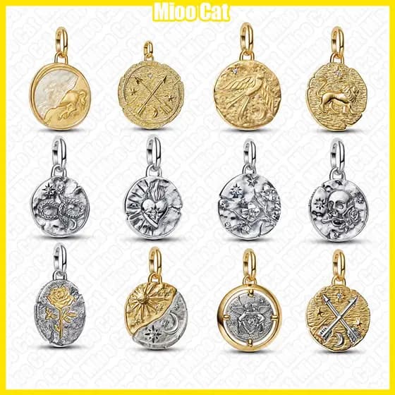 Série DIY Pingente Banhado a Ouro Rosê Prata KVPBS925 C2AR