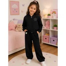 Conjunto Infantil de Moletom Feminino ✨ Conjunto composto por: Jaqueta com zíper frontal Calça moleton
