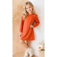VESTIDO CANELADO Infantil  ✨💖 Lindo, confortável  para deixar sua princesa ainda mais encantadora! 👧💕 🌸