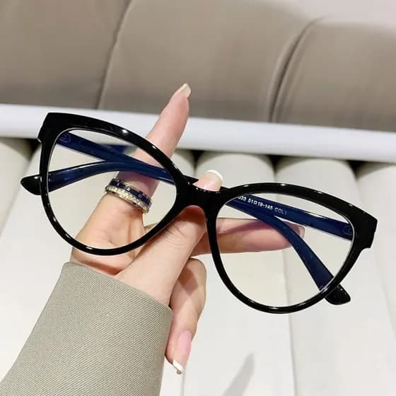 (YUZHU) Óculos Femininos Estilo Ocidental Retrô com Proteção Contra Luz Azul 88G3