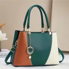 Bolsa Transversal Feminina com Alça Moderna e Cores Contrastantes Q-68-6