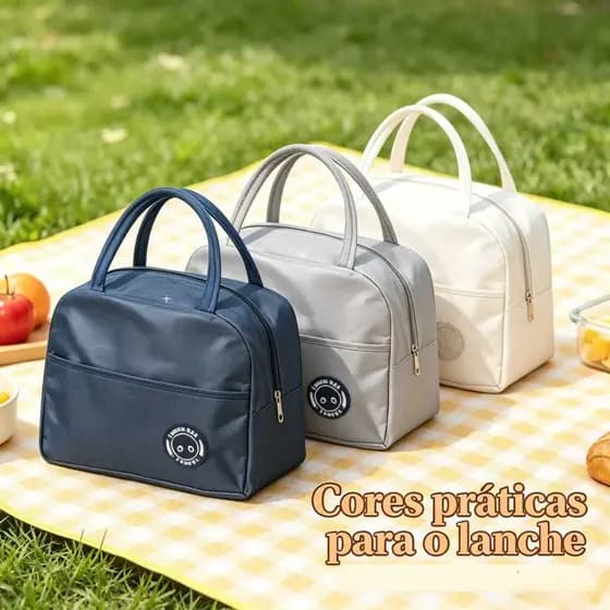 Bolsa Térmica para Marmita Design Elegante, Resistente à Água e Manchas, Revestimento de Alumínio Reforçado,Sacola Térmi