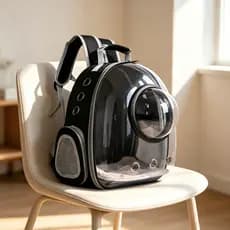 Mochila de transporte para pets com amplo espaço interno, portátil para passeios ideal para gatos e cachorros de pequeno