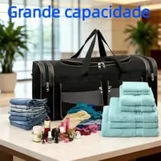 Saco de Deslocamento em Tecido Oxford Impermeável, Design com Zíper Reforçado para Uso Diário e Passeios Longos