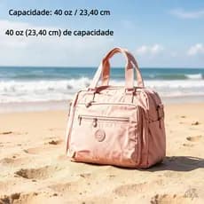 Bolsa de Mão Leve Impermeável, Modelo Versátil com Compartimentos Separados para Celular, Documentos e Acessórios