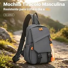 Bolsa Peitoral Masculina Grande Capacidade Transversal Casual para Delivery, Bolsa Portátil de Moda,Compacto e portátil