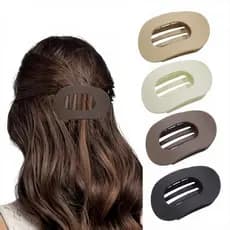 Presilhas de Cabelo Planas para Mulheres, Presilhas de Cabelo Foscas de Tamanho Médio para Cabelos Grossos e Finos - Con