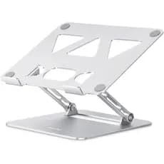 Suporte ajustável para laptop de mesa, suporte portátil para laptop e elevador de altura, suporte dobrável de alumínio p