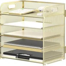 Organizador de Papel Supeasy5 com Alça, Organizador de Arquivos em Grade para Mesa, Adequado para Organização de Papel n