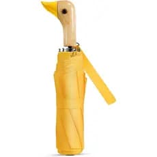 Guarda-chuva Compacto de Viagem CuteDuckHandle com Cabeça de Pato Amarela para Meninos e Meninas A4XE