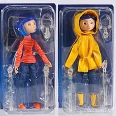 Neca Coraline Em Camisa Listrada/Casa De Chuva Amarela 7 " ABS/PVC Action Figure Boneca De Brinquedo
