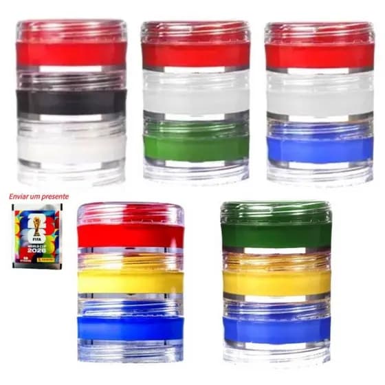 Tinta 3 cores Cremosa Facial Kit com de 4g cada Carnaval Maquiagem Festas
