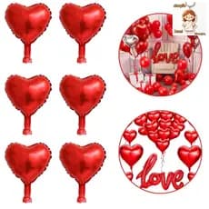 50 Mini Balão Metalizado Coração Vermelho 12cm 10 Polegadas Dia dos Namorados Casamento Dia das Mães Surpresa Romântica