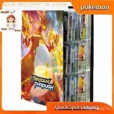✨【Direct sales】✨9 Bolsos 432 Cartas Pokemon Album Book anime Jogo De Mapa Pokémon Cartões De Coleção Pasta De Encadernaç