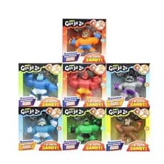 Q Versão Super Elástico Estilo Animação animal Brinquedo De Imprensa Figura De Borracha Macia Elástica