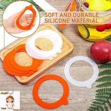 5Pcs Junta De Silicone Vedações Herméticas Anéis De Vedação À Prova De Vazamento De Latas Para Frasco De Vidro
