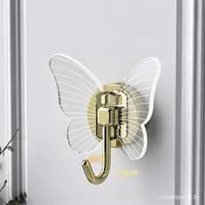 Liga de aço inoxidável toalha borboleta gancho robe gancho montagem na parede para banheiro quarto bilik tidur-toysmall