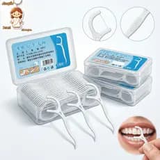 Kit com 10/100/200/300 Fios Dentais Formato Arco para Higiene Bucal