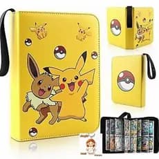 Álbum de 400 Cartas Pokémon Pikachu Clássico Anime Portátil para Crianças Presente de Aniversário