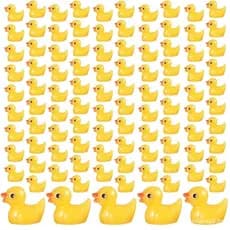 120 Patinho Amarelo, Mini Resina, Figura de Pato Miniatura, Decoração Artesanal