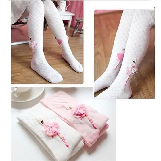 Primavera Outono Estilo Ballet De Algodão Princesa Meias-Calças Meninas Dança Leggings