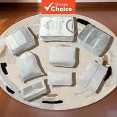 Conjunto Organizador De Maquiagem Para Viagem , 8 Peças , Roupas , Produtos De Higiene Pessoal