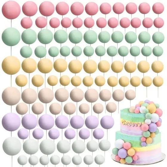 20 Pçs Bolas Bolo Topper Balões Cupcake DIY Inserção De Espuma Decoração De Cozimento Para Aniversário De Casamento