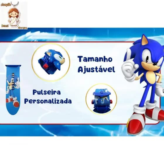 Relógio Sonic Projetor De Imagens Infantil Criança Presente
