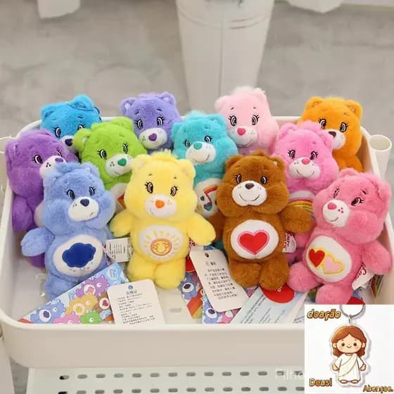 [Kawaii Love Heart Bear Cartoon Plush Doll Pendant Chaveiro De Alta Qualidade Presentes De Halloween Para Crianças Em