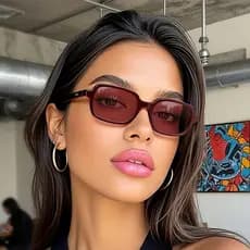 Novos óculos de sol retangulares pequenos para mulheres, lentes coloridas da moda, proteção UV400, modelo retrô masculin