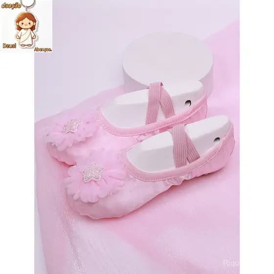 Sapatos De Dança Para Meninas Cor-De-Rosa Soft Sole Professional Ballet Yoga Treinamento Corporal Garra De Gato