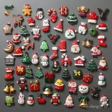 10 Peças Ímãs de Geladeira Exclusivos da Série de Natal Fofa Coleção de Decoração Criativa Personalizada