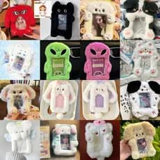Coreano 3 Polegada Fofo Photocard Titular Cartão De Pelúcia Moldura Estilos Animais Bonito Estudante Do