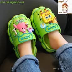 Chinelos de Banho Infantil/Sandálias Infantis/Desenhos Animados Bob Esponja Calça Quadrada Design/Meninos e Meninas Sola