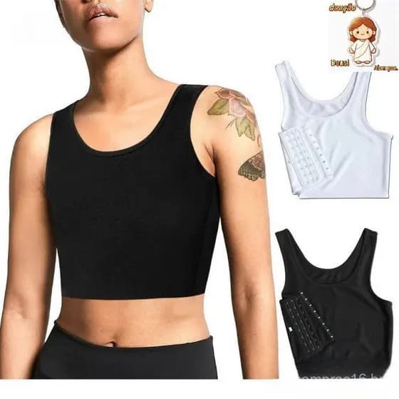 PP 5XG G5 Plus Size Binder Peito Binder Peito Com Alta Compressão Gancho Peito Binder Tank Top Lesbica Transgên