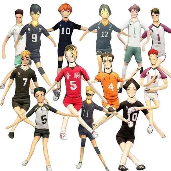 Brinquedo de Pelúcia do Anime Haikyuu com Personagens Hinata Shoyo , Tobio Kageyama , Oikawa Tooru , Tsukishima Ke e Koz