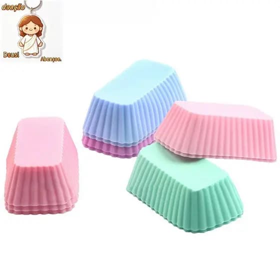 Home 5Pcs Moldes De Bolo De Silicone Muffin Rectangular Molde Cozinha Pastelaria `