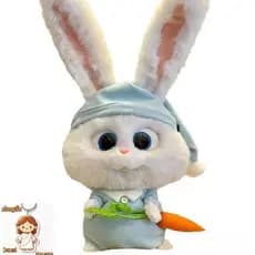 Exceed Cute Snowball Rabbit Boss Boneca De Pelúcia 35 Cm Vida Secreta Animais De Estimação Em Pijama