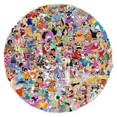 200PCS Disney Classic Cartoon Animation Adesivos Decorativos À Prova D'água Para Capacete De Bicicleta Decalques De Lápi