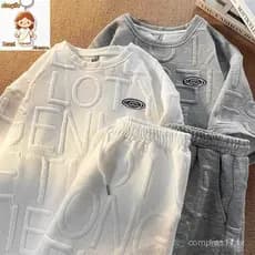 Conjunto Masculino Camiseta E Calção Esportivo Casual